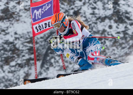 SOELDEN AUSTRIA 23-10-2010,  The womens giant slalom race on the Rettenbach Glacier the opening race of the 2010/2011 World Cup Stock Photo