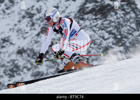 SOELDEN AUSTRIA 23-10-2010,  The womens giant slalom race on the Rettenbach Glacier the opening race of the 2010/2011 World Cup Stock Photo