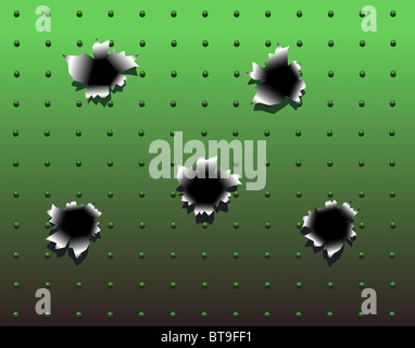 armor metal background with bullet holes Stock Photo - Alamy