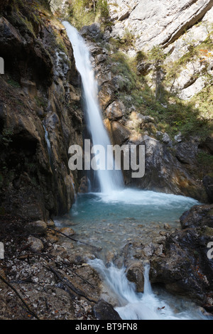 Tschauko Waterfall, Tscheppaschlucht Gorge, Loibltal Valley, Karawanken, Carinthia, Austria, Europe Stock Photo