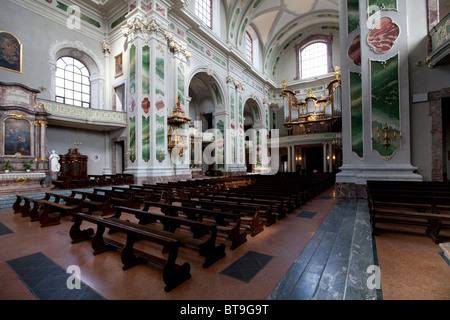 Organ in the Jesuit Church, Mannheim, Rhineland-Palatinate, Germany, Europe Stock Photo