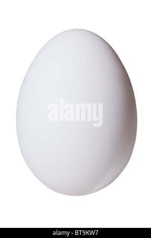 Raw egg isolated on white background with clipping path. Stock Photo