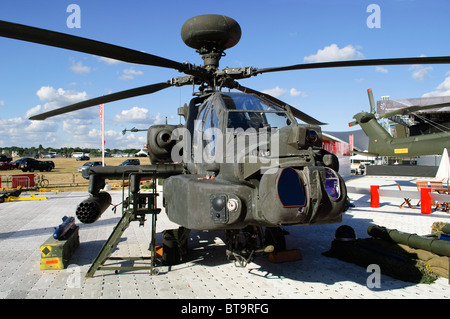 Westland WAH-64D Longbow Apache AH1 operated by the Army Air Corps on static display at Farnborough Airshow 2010