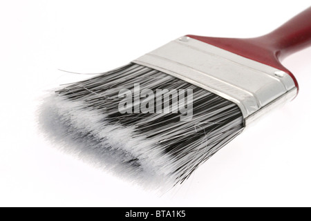 Paint brush, close-up on bristles Stock Photo