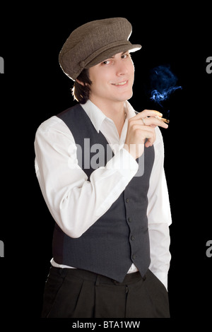 Old-fashioned man Stock Photo