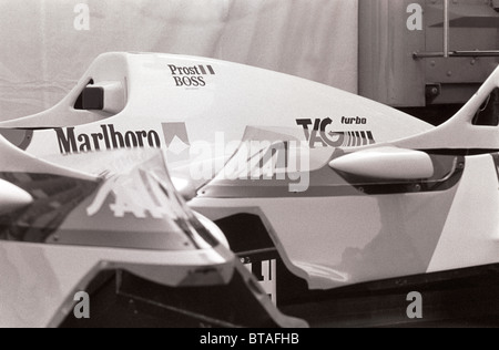 Prost TAG Turbo. FI pictures from the 1985 Monaco Grand Prix. Looking back  to days when fans could really be involved in the sport Stock Photo - Alamy