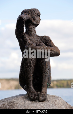 La Pucelle, Den lilla havsfröken, Mölnastrand, Lidingö (Sweden) Stock Photo