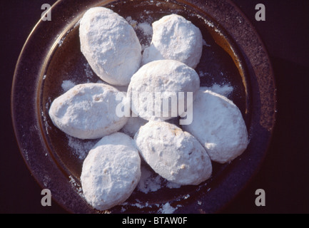 Greece Kourabies Easter Biscuits With Almonds Traditional Greek Biscuits Stock Photo