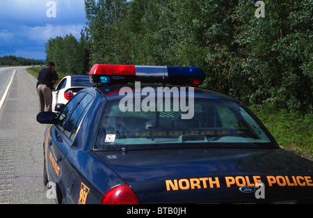 North Pole Police Alaska USA Stock Photo