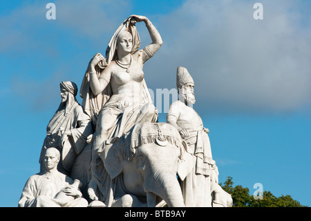 Albert memorial statues, Hyde park, London, England Stock Photo