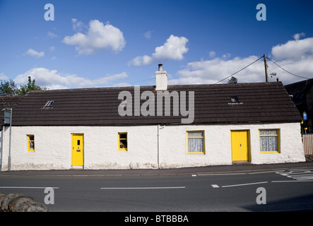 Row of cottages in village of Killin Stirlingshire Scotland Stock Photo