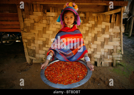 chili peppers in Thailand Stock Photo