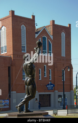 The Behold monument outside Ebenezer Baptist Church of Martin Luther King Jr in Atlanta Georgia USA Stock Photo