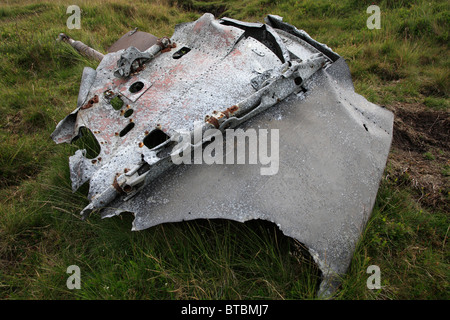 Wellington Bomber Crash Site, Brecon Beacons, Wales, UK Stock Photo