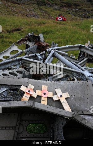 Wellington Bomber Crash Site, Brecon Beacons, Wales, UK Stock Photo