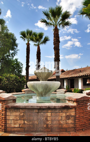 Fountain n the garden at St. Anthony of Pala Mission Stock Photo