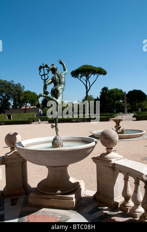 fontaine fountain gardens of the Villa Medicis Italia Italie Italy Roma Rome scool villa medicis Stock Photo