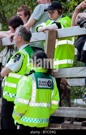 A team of  St John Ambulance Brigade volunteers seen the Canal Festival. DAVID MANSELL Stock Photo