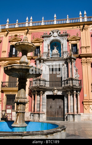 Malaga Spain Andalusia Palace Palacio  Episcopi Plaza Del Obsido Stock Photo