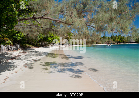The Perfect Beach at Kanumera Bay, Isle of Pines, New Caledonia, South Pacific Stock Photo