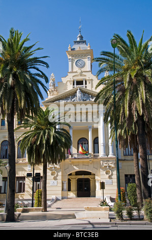 Malaga City Town  Hall Malaga Spain designed by Fernando Guerrero Strachan and Manuel Rivera Vera 1919 Spain Andalusia Stock Photo