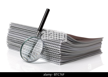Searching ring binder document Stock Photo