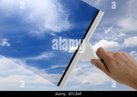 Clear blue sky Stock Photo