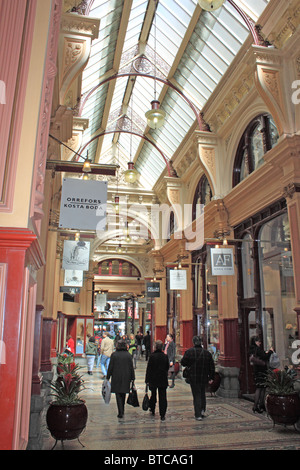 Upmarket shopping in Block Arcade, Collins Street, Central Business District, CBD, Melbourne, Victoria, Australia, Australasia Stock Photo