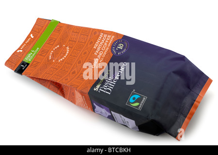 Sainsbury's taste tested by customers medium 3 Taste the Difference Kenyan fairtrade ground coffee with valve for freshness Stock Photo