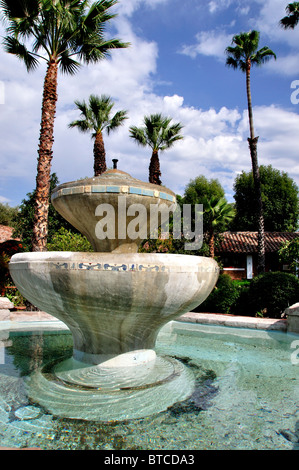 Fountain n the garden at St. Anthony of Pala Mission Stock Photo