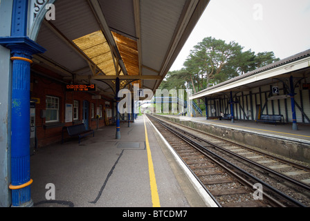 Sway Railway Station New Forest Hampshire UK Platform Tracks Stock Photo