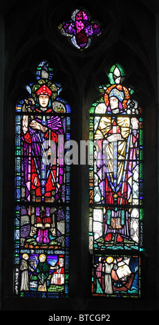 Harry Clarke stained glass window, St Josephs Church Carrickmacross, Ireland Stock Photo