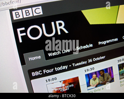 Screenshot from homepage of BBC television channel Four website Stock Photo