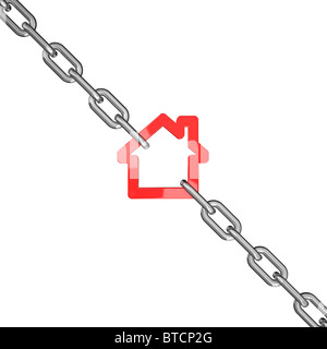 House blocked - conceptual image Stock Photo