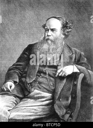 Portrait of Myles Birket Foster 1825-1899; English Artist; Black and White Illustration; Stock Photo