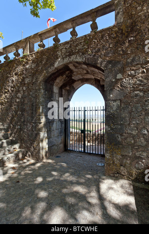 The Porta do Sol Gate in Portas do Sol Garden. Santarém, Portugal. Stock Photo