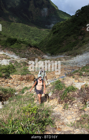 The Valley of Desolation and Boiling Lake, Dominica Stock Photo