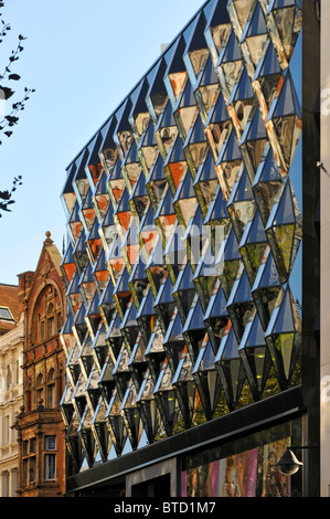 Contrasting architectural facades in Londons Oxford Street England UK Stock Photo