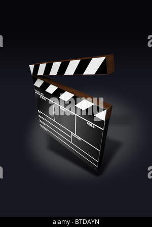 Clapper Board (3D image) Stock Photo