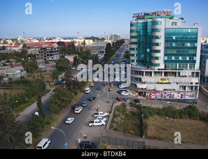 Aerial daytime view of Addis Ababa Stock Photo