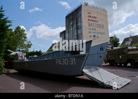 Ouistreham, Museum of the Atlantic Wall, Landing Craft Mechanized (LCM) Stock Photo