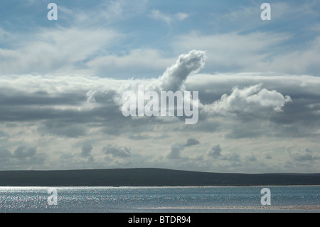 Storm clouds over the sea Stock Photo