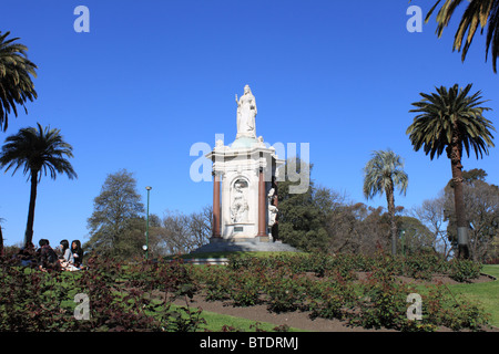 Memorial statue of Queen Victoria by sculptor James White, Victoria Gardens, Melbourne, Victoria, Australia, Australasia Stock Photo