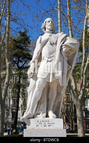 Statue of King Ramiro I of Aragon at Plaza de Oriente Square - Madrid ...