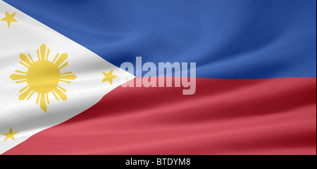 High resolution flag of the Philippines Stock Photo