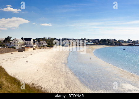 Les Sables Blancs beach at Concarneau, Finistere, Brittany, France in summer Stock Photo