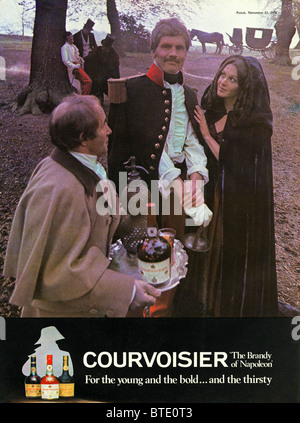 Advert for Courvoisier Napoleon Brandy in magazine dated 1st December 1970 Stock Photo