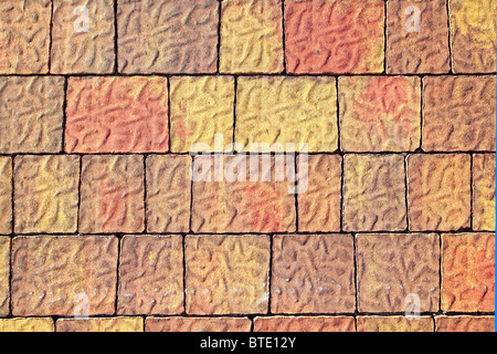 pavement flooring outdoor texture colorful cement based Stock Photo