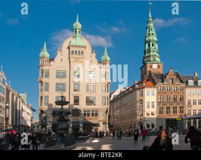 Church Tower in Copenhagen City Centre, Denmark Stock Photo