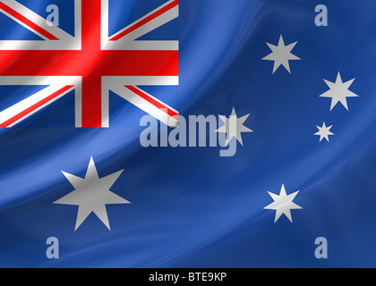 Australia and Heard & McDonald Islands & Cocos Islands flag Stock Photo